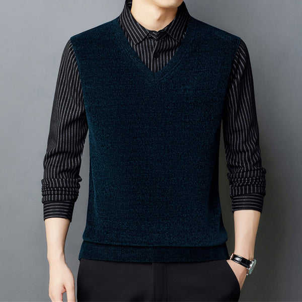 Men's Shirt Sweater 2-piece