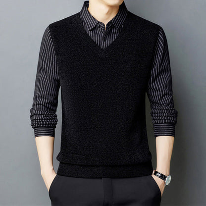 Men's Shirt Sweater 2-piece